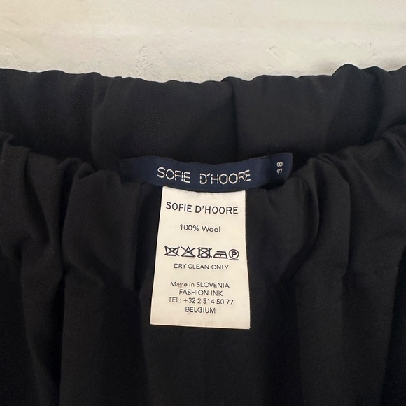 Sofie D'Hoore black wool crepe punch pant trouser 38 S M - Picture 9 of 11
